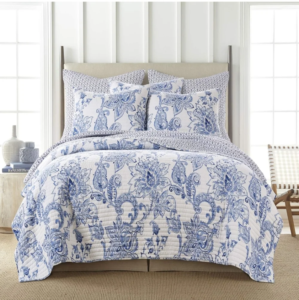 Levtex Home - Bennett Quilt Set Full/Queen Quilt, Two Standard Pillow Shams New